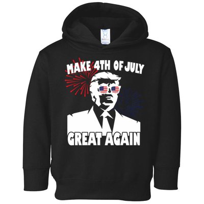 Trump Make 4th Of July Great Again Toddler Hoodie