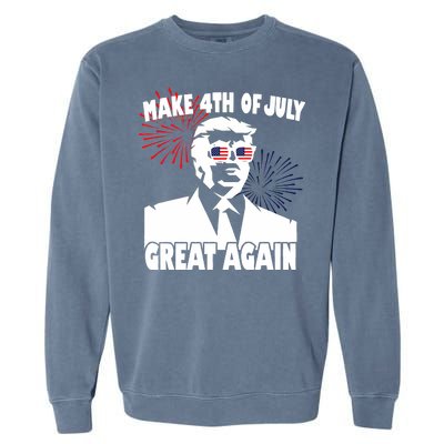 Trump Make 4th Of July Great Again Garment-Dyed Sweatshirt