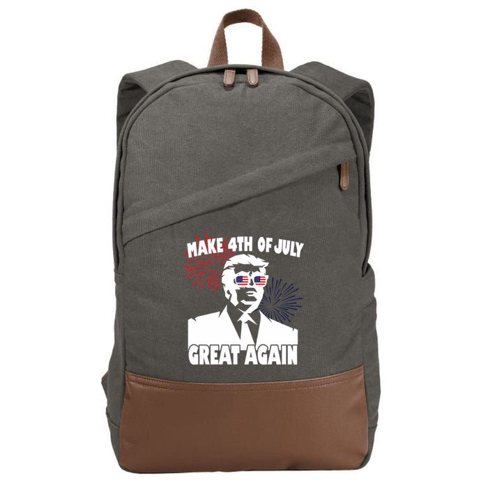 Trump Make 4th Of July Great Again Cotton Canvas Backpack