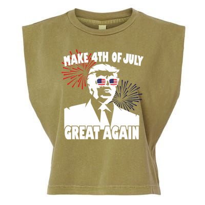 Trump Make 4th Of July Great Again Garment-Dyed Women's Muscle Tee