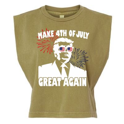 Trump Make 4th Of July Great Again Garment-Dyed Women's Muscle Tee