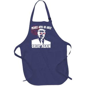 Trump Make 4th Of July Great Again Full-Length Apron With Pockets