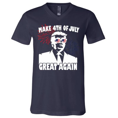 Trump Make 4th Of July Great Again V-Neck T-Shirt