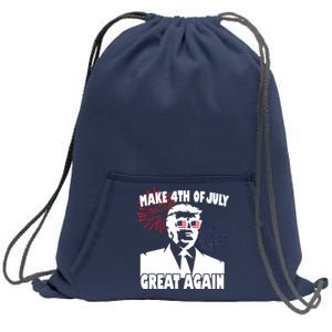 Trump Make 4th Of July Great Again Sweatshirt Cinch Pack Bag