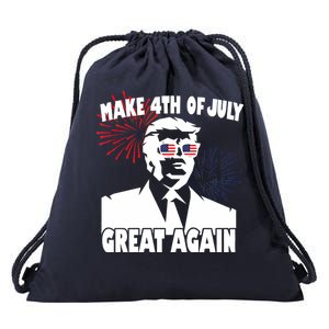 Trump Make 4th Of July Great Again Drawstring Bag