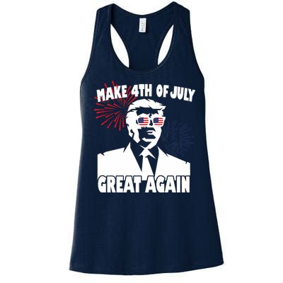 Trump Make 4th Of July Great Again Women's Racerback Tank