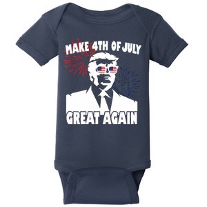 Trump Make 4th Of July Great Again Baby Bodysuit