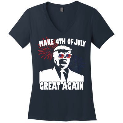 Trump Make 4th Of July Great Again Women's V-Neck T-Shirt