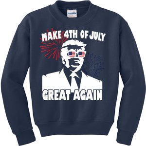 Trump Make 4th Of July Great Again Kids Sweatshirt