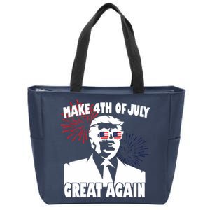 Trump Make 4th Of July Great Again Zip Tote Bag