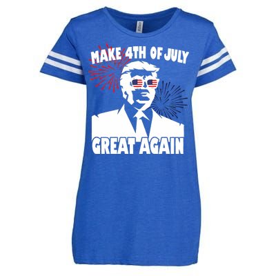 Trump Make 4th Of July Great Again Enza Ladies Jersey Football T-Shirt