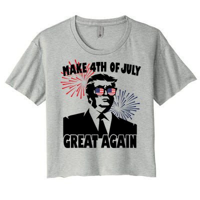 Trump Make 4th Of July Great Again Women's Crop Top Tee