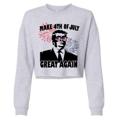 Trump Make 4th Of July Great Again Cropped Pullover Crew