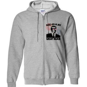 Trump Make 4th Of July Great Again Full Zip Hoodie