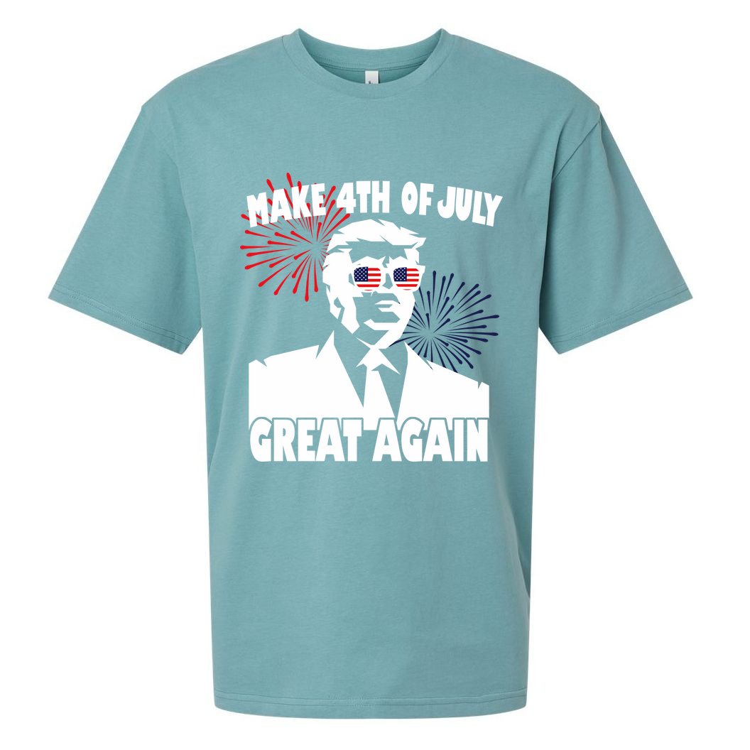 Trump Make 4th Of July Great Again Sueded Cloud Jersey T-Shirt