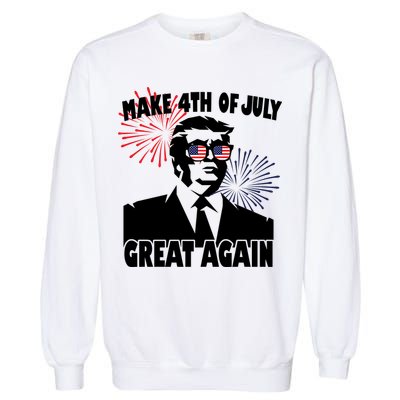 Trump Make 4th Of July Great Again Garment-Dyed Sweatshirt