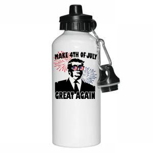 Trump Make 4th Of July Great Again Aluminum Water Bottle