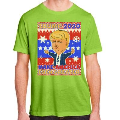 Trump Make America Even Greater Ugly Christmas Sweater Adult ChromaSoft Performance T-Shirt