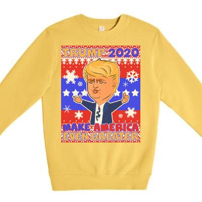 Trump Make America Even Greater Ugly Christmas Sweater Premium Crewneck Sweatshirt