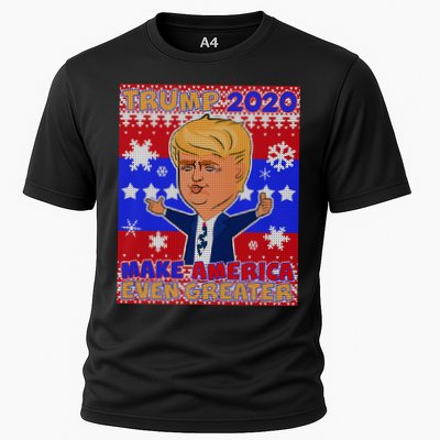 Trump Make America Even Greater Ugly Christmas Sweater Performance Shirt