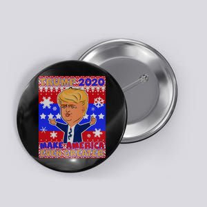 Trump Make America Even Greater Ugly Christmas Sweater Button