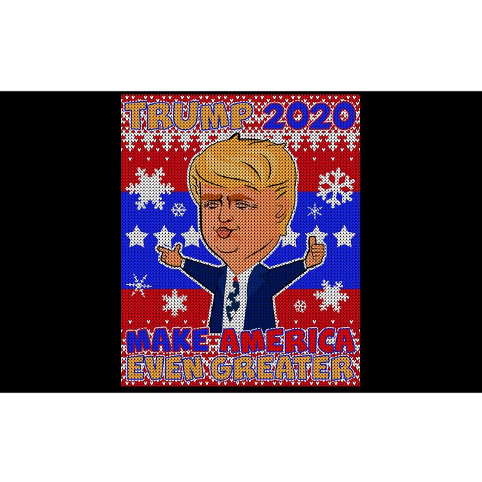 Trump Make America Even Greater Ugly Christmas Sweater Bumper Sticker