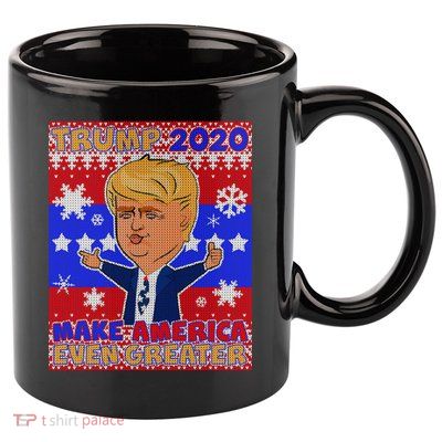 Trump Make America Even Greater Ugly Christmas Sweater 11oz C Handle Ceramic Mug