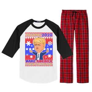 Trump Make America Even Greater Ugly Christmas Sweater Raglan Sleeve Pajama Set