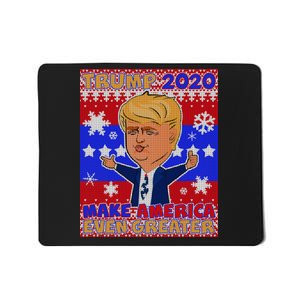 Trump Make America Even Greater Ugly Christmas Sweater Mousepad