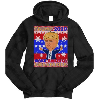 Trump Make America Even Greater Ugly Christmas Sweater Tie Dye Hoodie