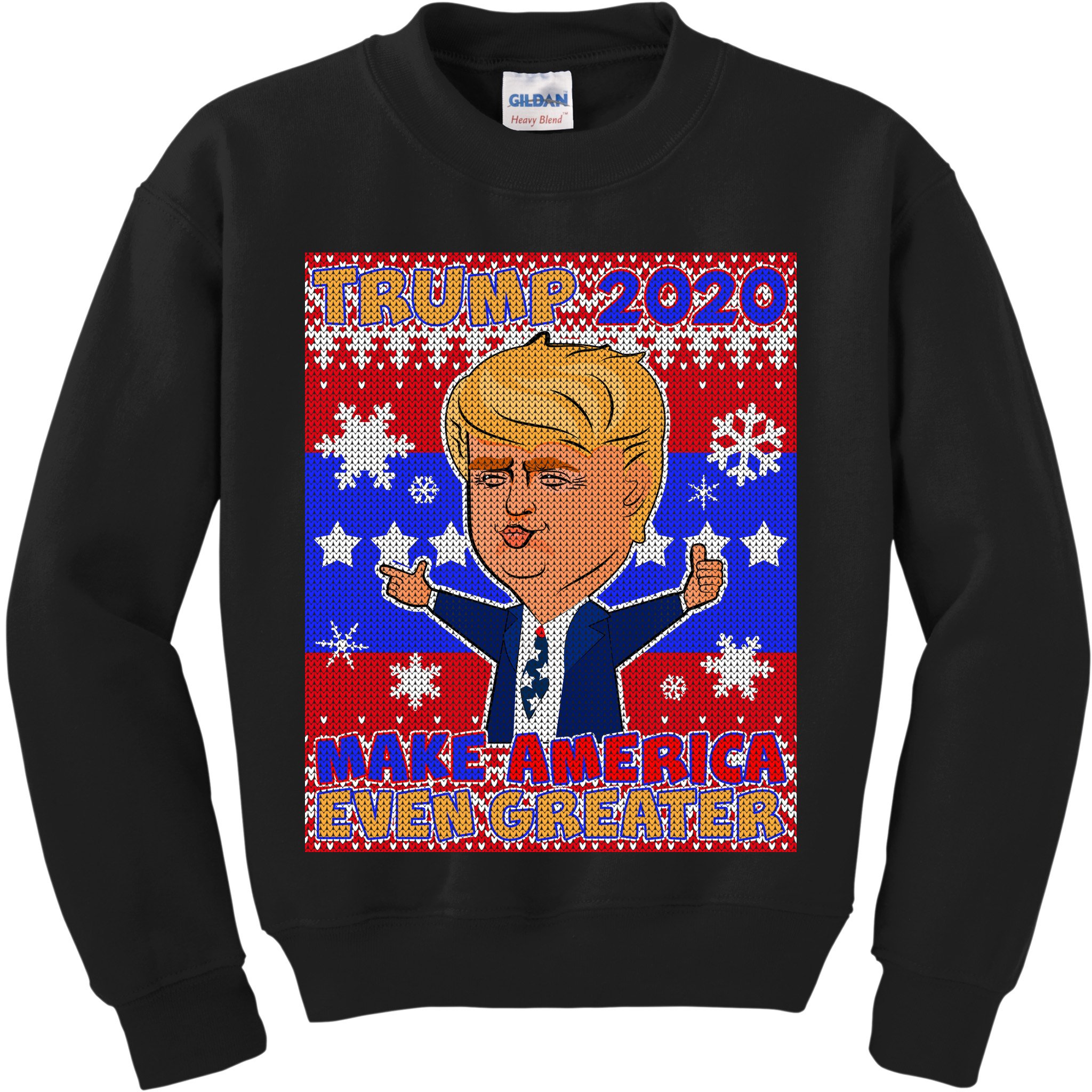 Trump Make America Even Greater Ugly Christmas Sweater Kids Sweatshirt