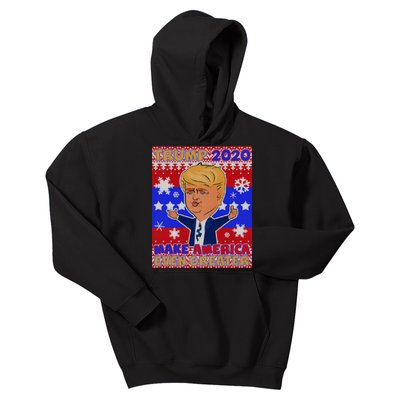 Trump Make America Even Greater Ugly Christmas Sweater Kids Hoodie