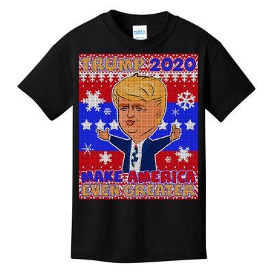 Trump Make America Even Greater Ugly Christmas Sweater Kids T-Shirt