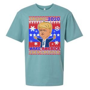 Trump Make America Even Greater Ugly Christmas Sweater Sueded Cloud Jersey T-Shirt