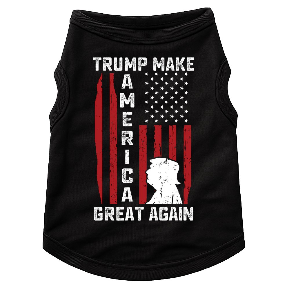 Trump Make America Great Again Distress Flag Doggie Tank