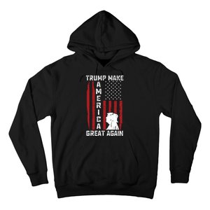 Trump Make America Great Again Distress Flag Hoodie