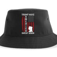 Trump Make America Great Again Distress Flag Sustainable Bucket Hat