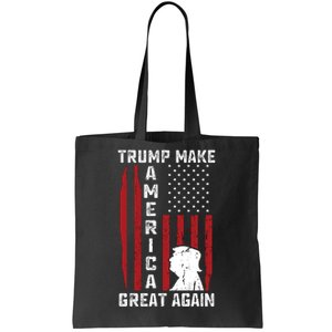 Trump Make America Great Again Distress Flag Tote Bag