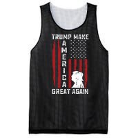 Trump Make America Great Again Distress Flag Mesh Reversible Basketball Jersey Tank