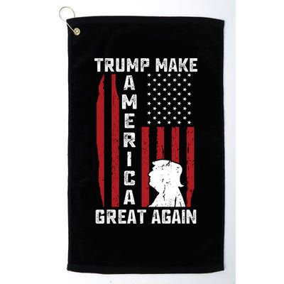 Trump Make America Great Again Distress Flag Golf Towel