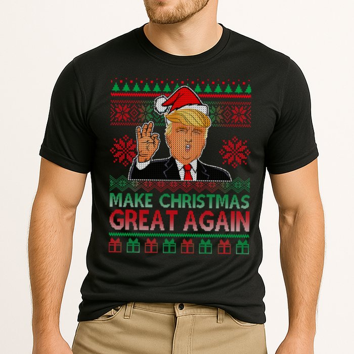 Trump Make Christmas Great Again Ugly Cooling Performance Crew T-Shirt