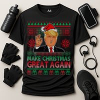 Trump Make Christmas Great Again Ugly Cooling Performance Crew T-Shirt