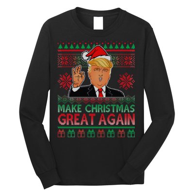 Trump Make Christmas Great Again Ugly Long Sleeve Shirt