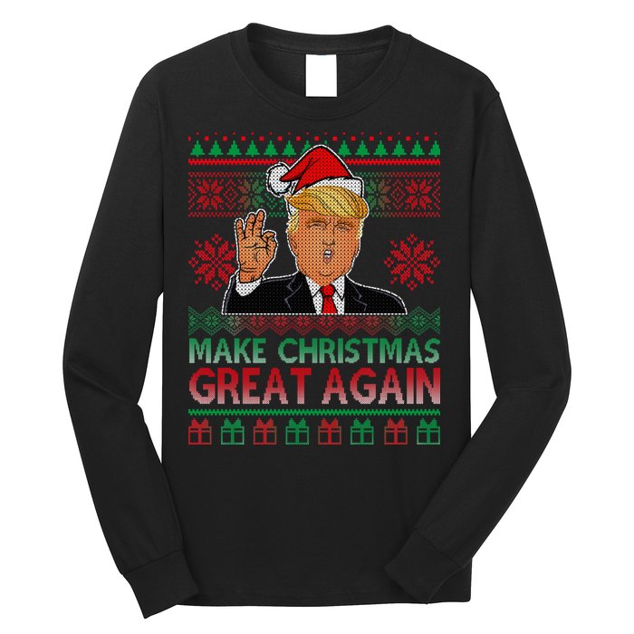 Trump Make Christmas Great Again Ugly Long Sleeve Shirt