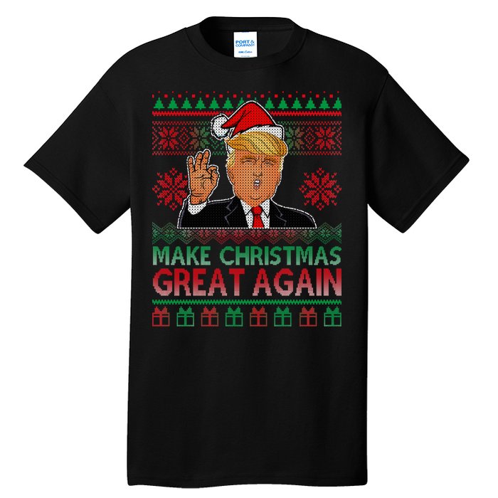 Trump Make Christmas Great Again Ugly Tall T-Shirt