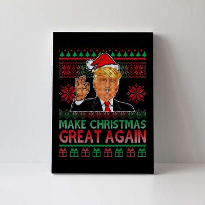 Trump Make Christmas Great Again Ugly Canvas