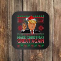 Trump Make Christmas Great Again Ugly Coaster