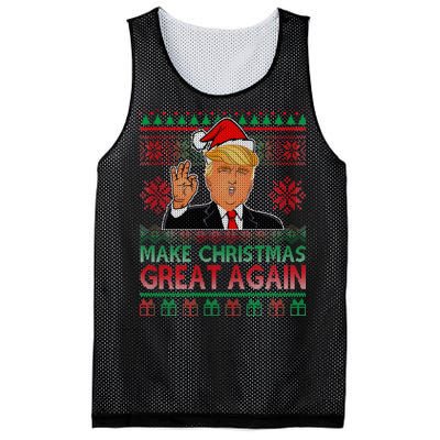 Trump Make Christmas Great Again Ugly Mesh Reversible Basketball Jersey Tank