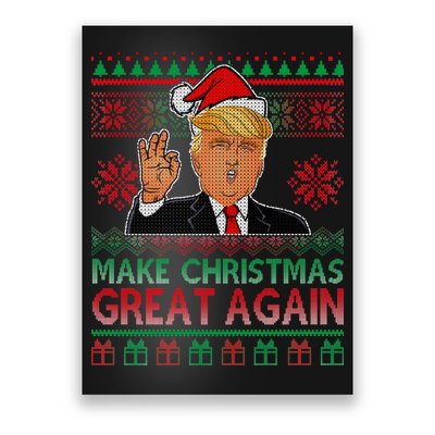 Trump Make Christmas Great Again Ugly Poster