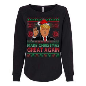 Trump Make Christmas Great Again Ugly Womens California Wash Sweatshirt